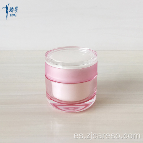 Tarro de crema acrílico para el cuidado de la piel para uso cosmético